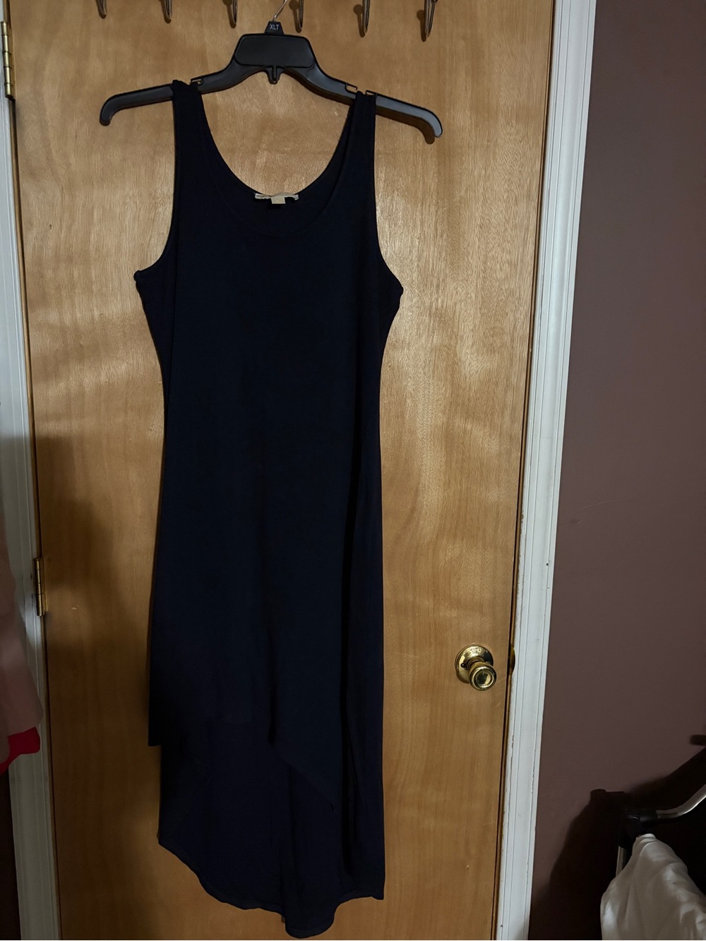 Michael Kors Navy Sleeveless High-Low Dress